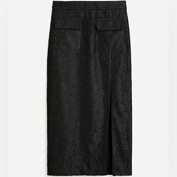 J Crew Side-slit Lace Pencil Skirt NWT - Picture 1 of 5
